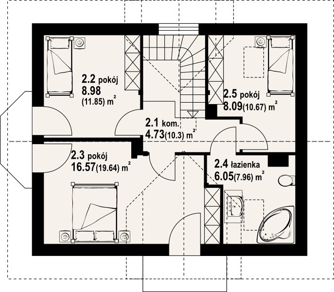 План 3 этажа дома EKG-7349-75 План 3 этажа дома EKG-7349-75