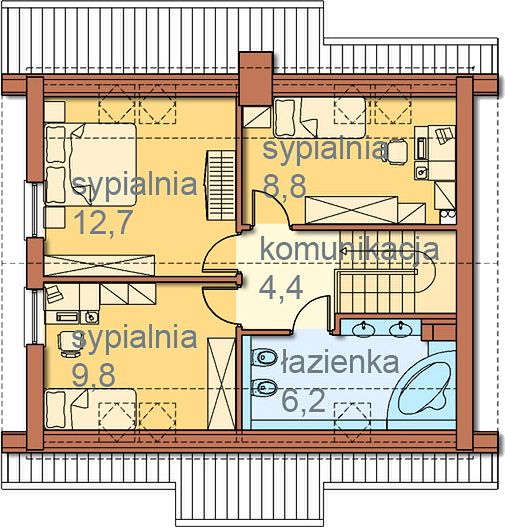 План 2 этажа дома BBH-4749-81 План 2 этажа дома BBH-4749-81